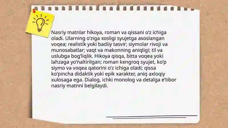 Badiiy matn turlari va ularning uslubiy xususiyatlari 4