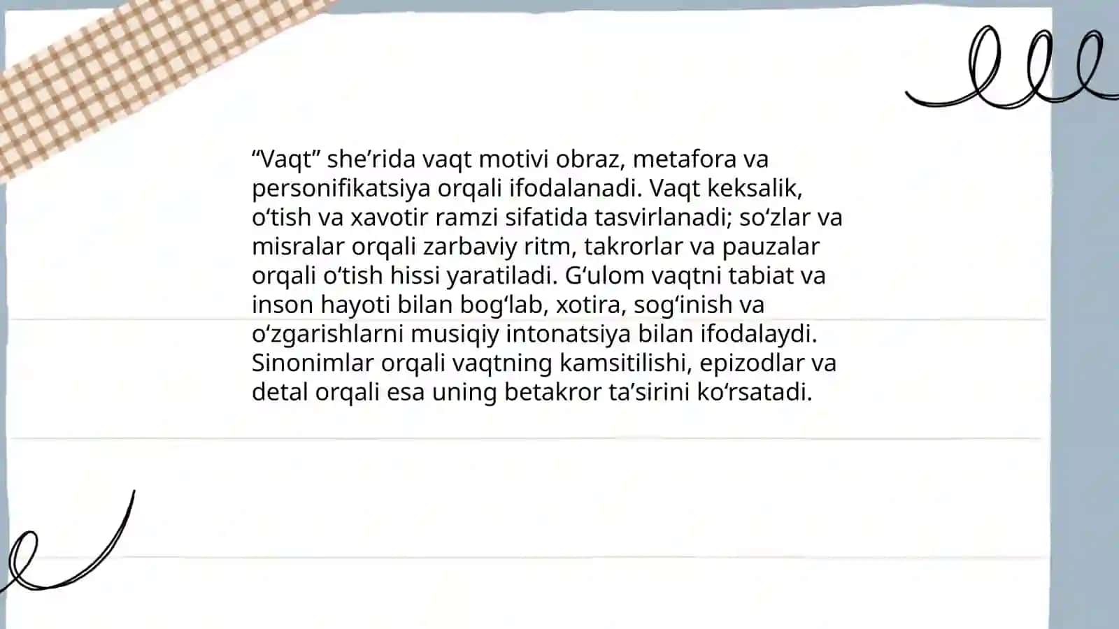 Gʻafur Gʻulom hayoti va ijodi Vaqt va sogʻinish sheʼrlari tahlili 4