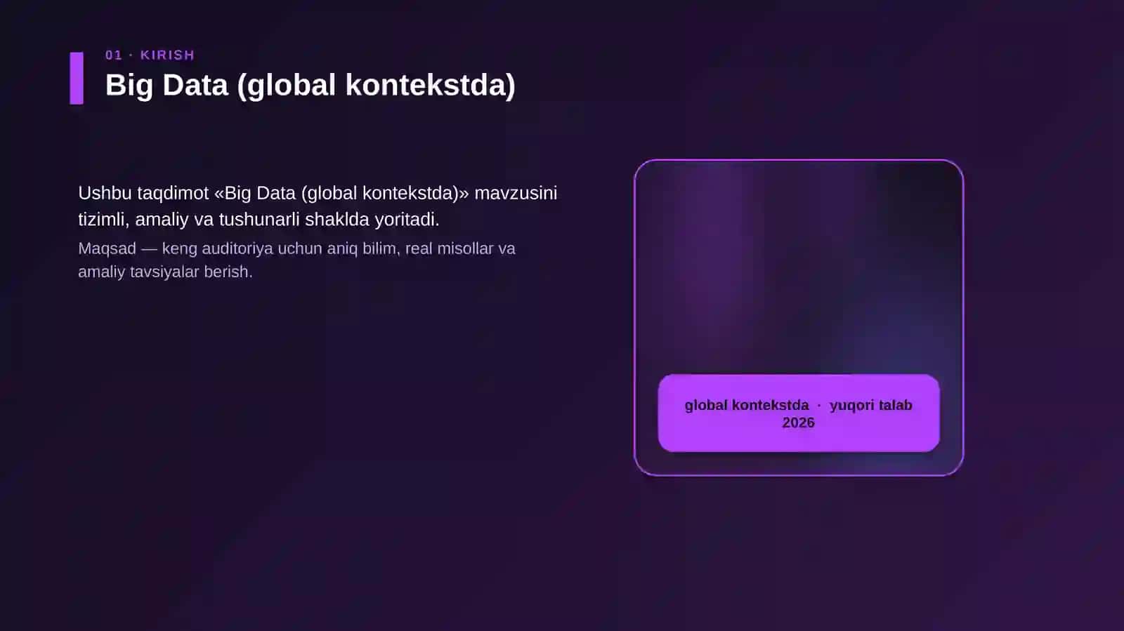 Big Data (global kontekstda) 4