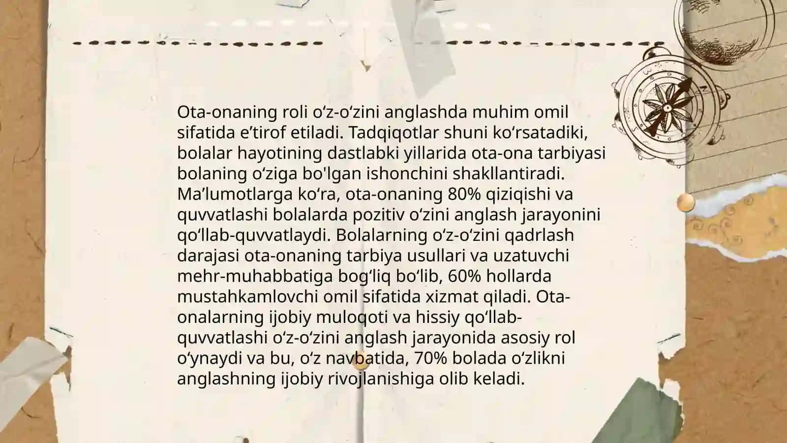 Ilk bolalik davridanoq oʻz-oʻzini anglash 4