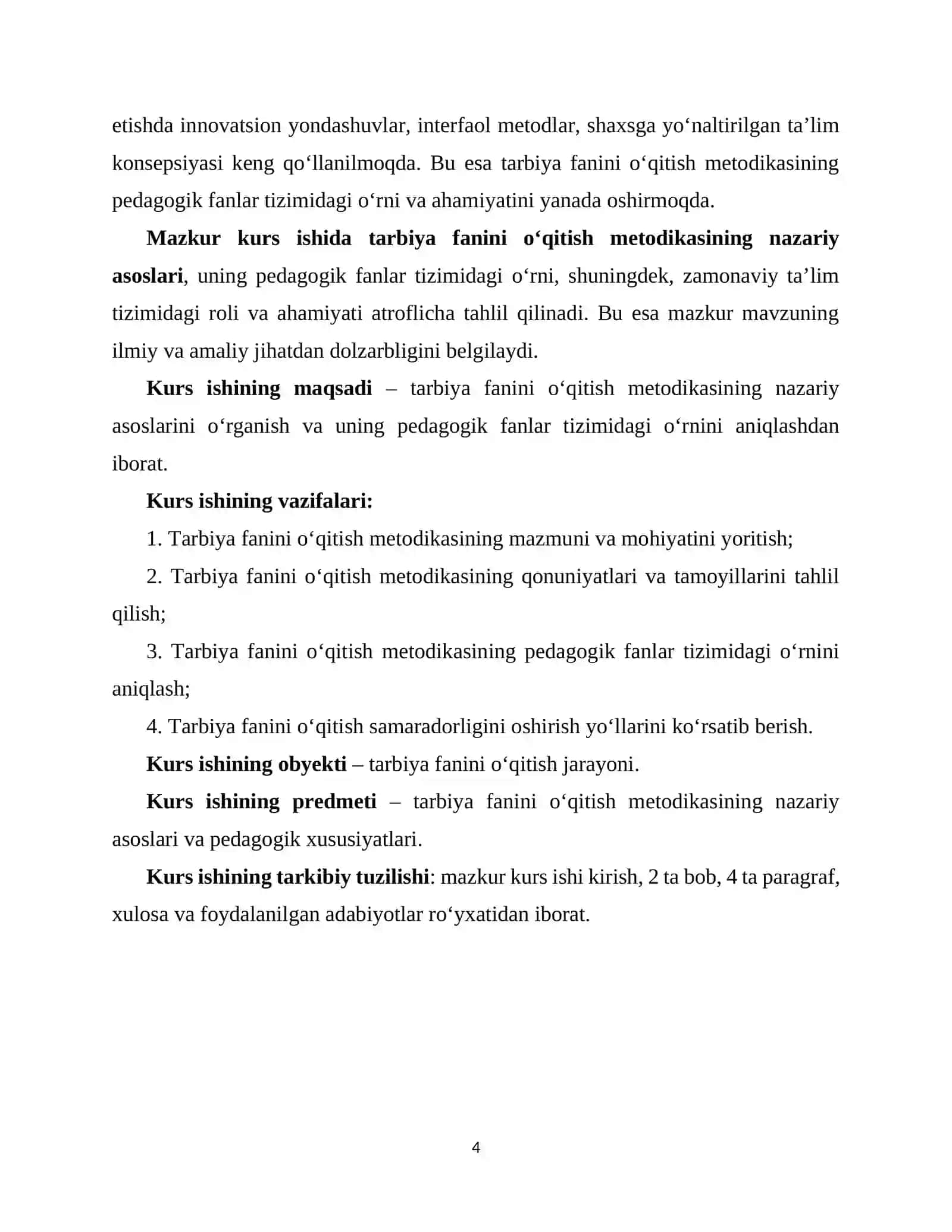 TARBIYA FANINI O‘QITISH METODIKASI 4