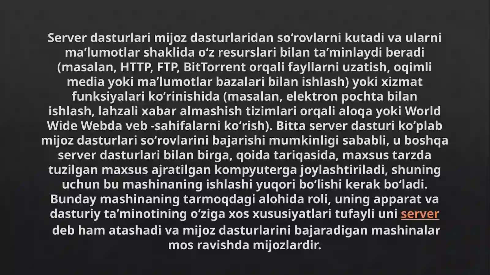 Mijoz server arxetekturasi 4