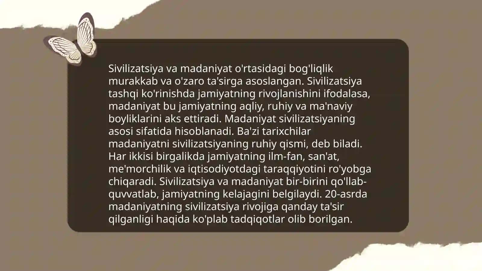 Tarix falsafasi, sivilizatsiya va madaniyati 4