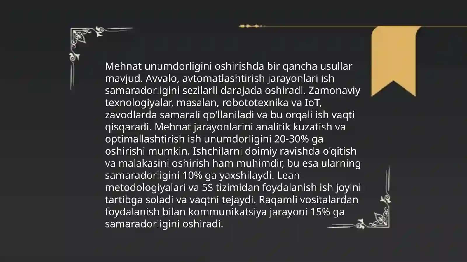 Mehnat unumdorligi - iqtisodiy o'sish omili sifatida 4