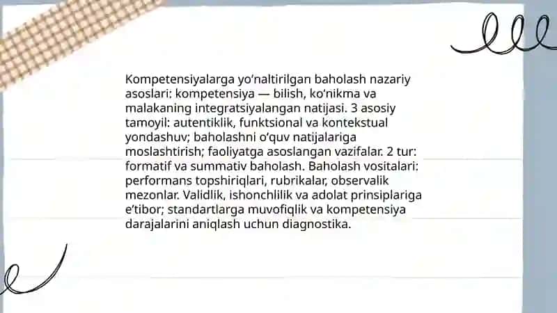 Baholashning zamonaviy yondashuvlari: Bilim, Koʻnikma va Malaka oʻrtasidagi farq 4