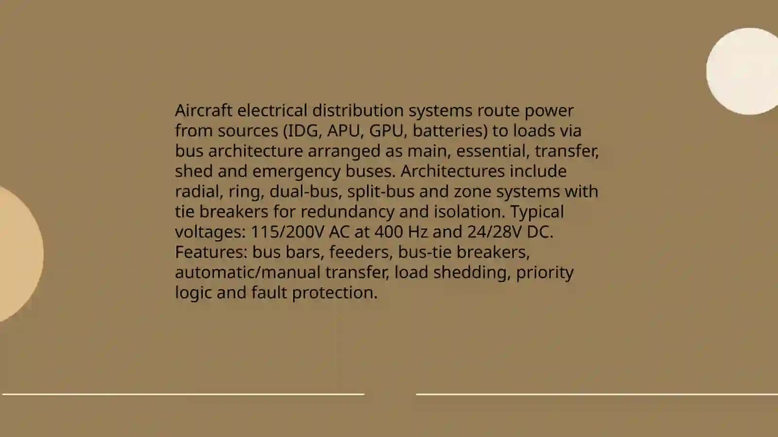 Aircraft electrical systems 4