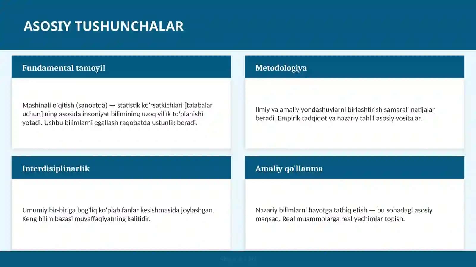 Mashinali o'qitish (sanoatda) — statistik ko'rsatkichlari [talabalar uchun] 4