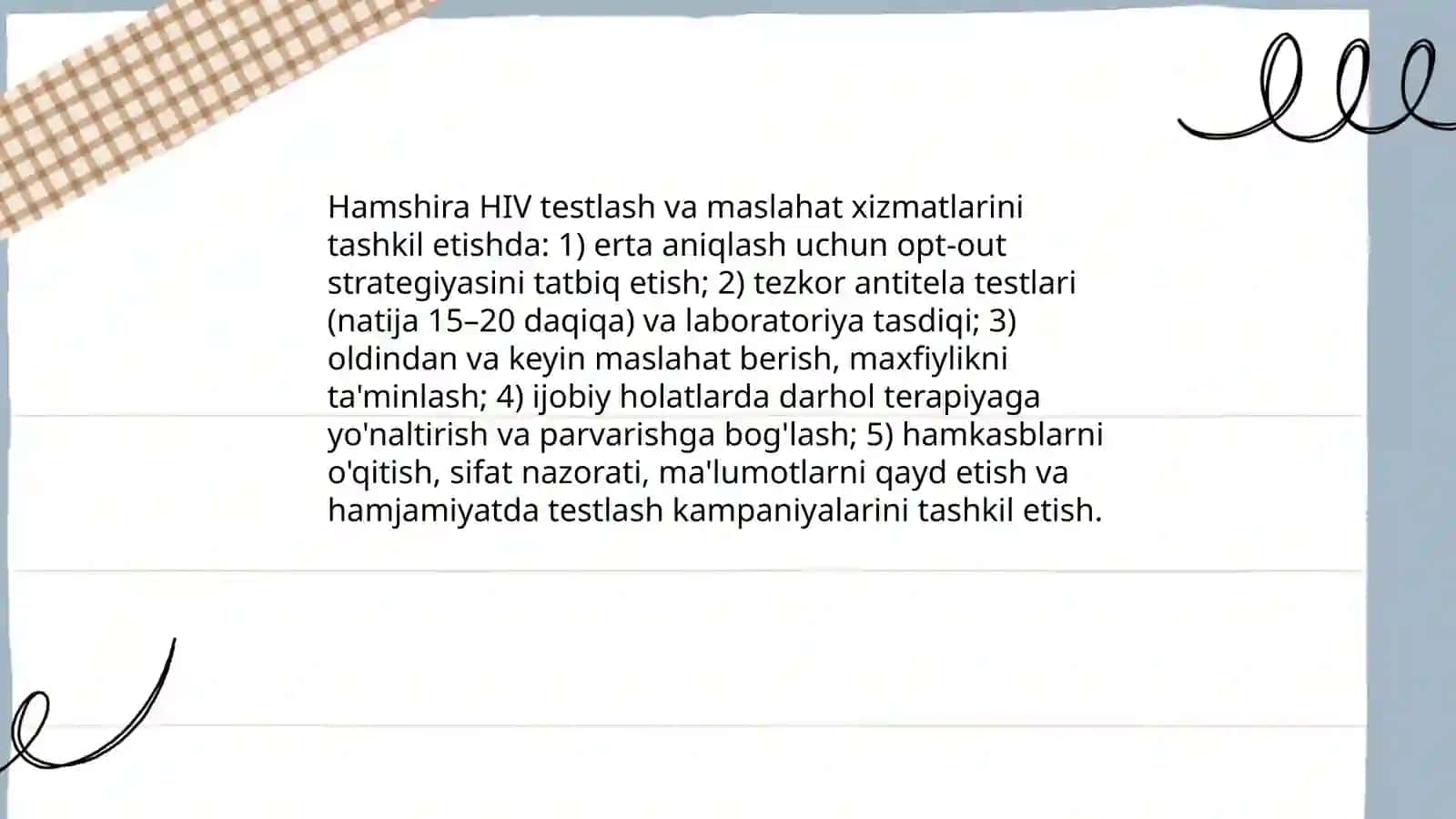 Hamshiraning OITSga qarshi kurash chora-tadbirlardagi roli 4
