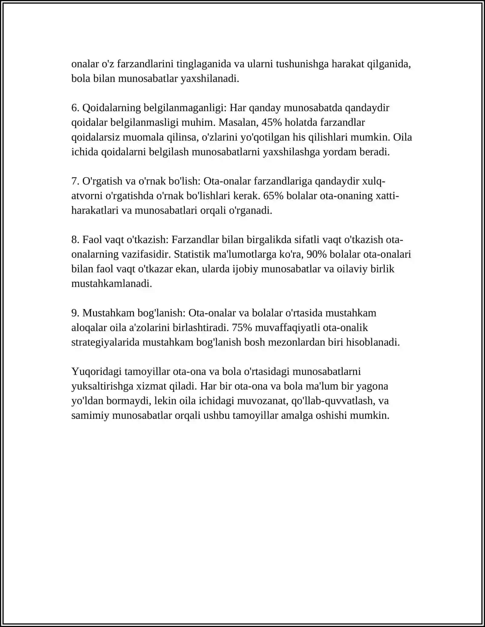 OTA ONA BOLA MUNOSABATLARI METODIKALARI 4