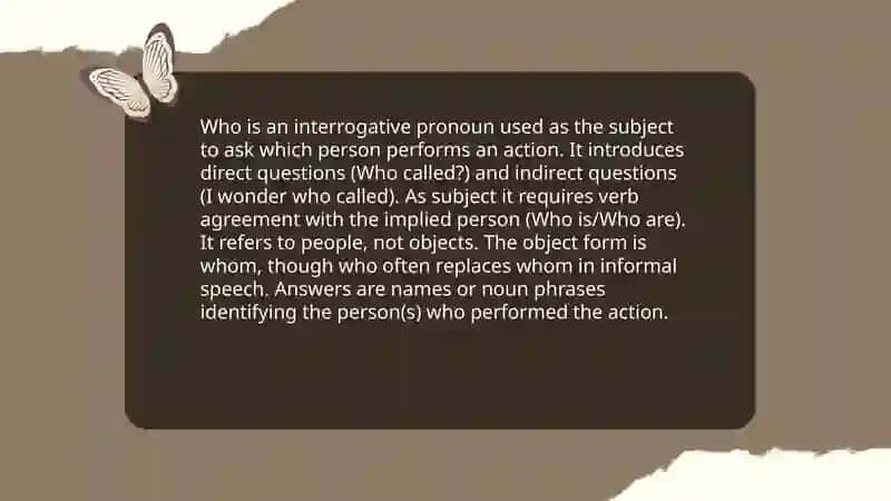 Interrogative pronouns 4