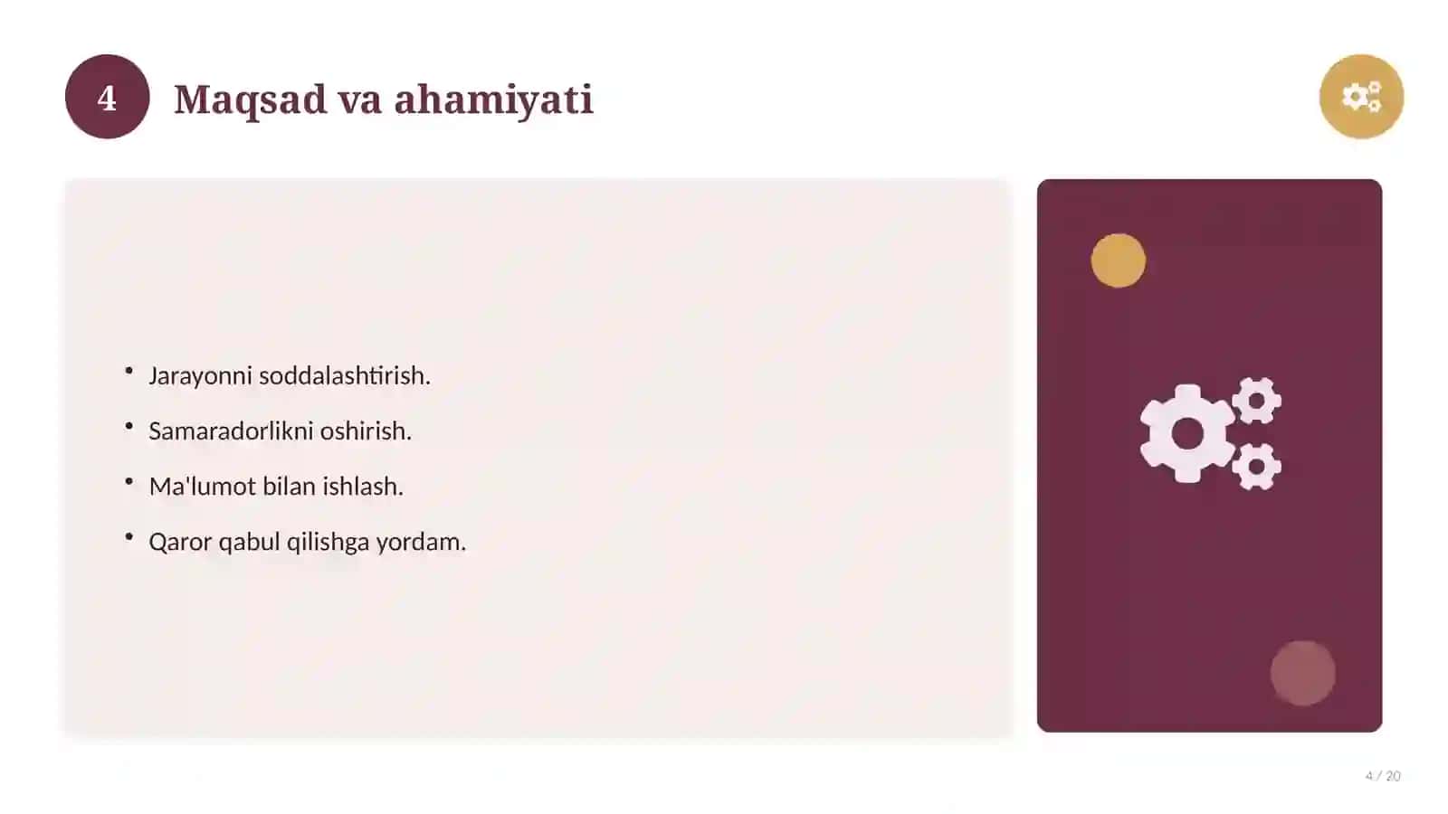 Big Data tahlili: nazariy asoslari, an'anaviy yondashuvda (Magistrlik dissertatsiyasi mavzusi) 4
