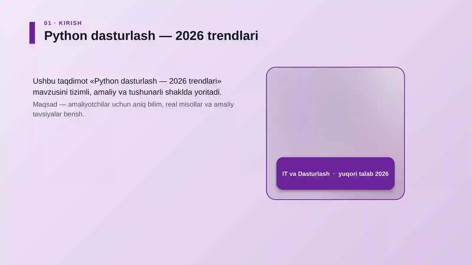 Python dasturlash — 2026 trendlari 4