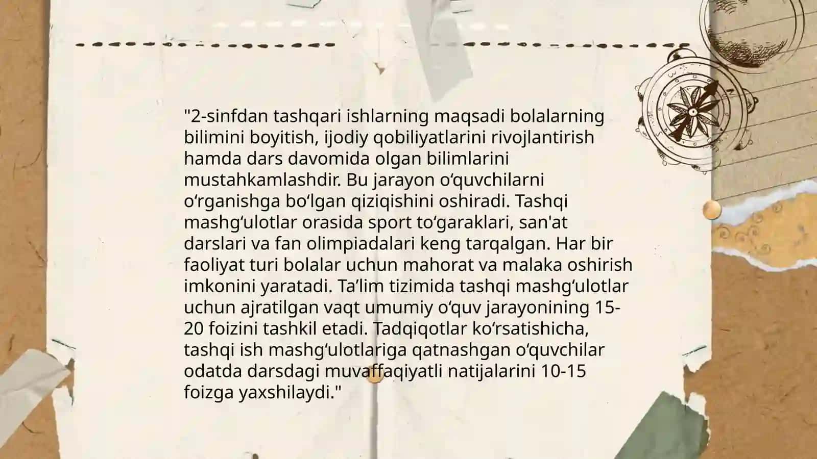 Sinfdan Tashqari Ishlarni Tashkil Etishning Maqsadi va Vazifalari 4