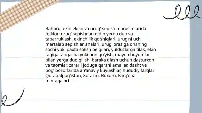 Navro‘z bayramining mavsumiy folklor namunalari 4