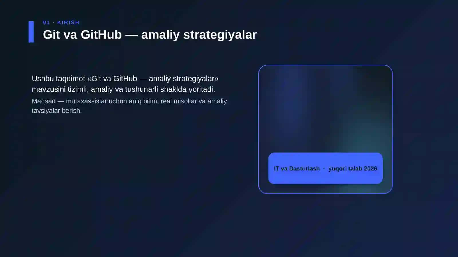 Git va GitHub — amaliy strategiyalar 4