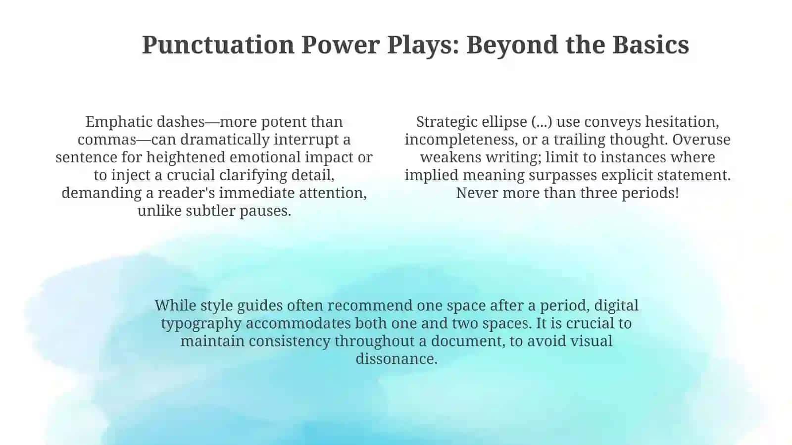 Punctuation rules 4
