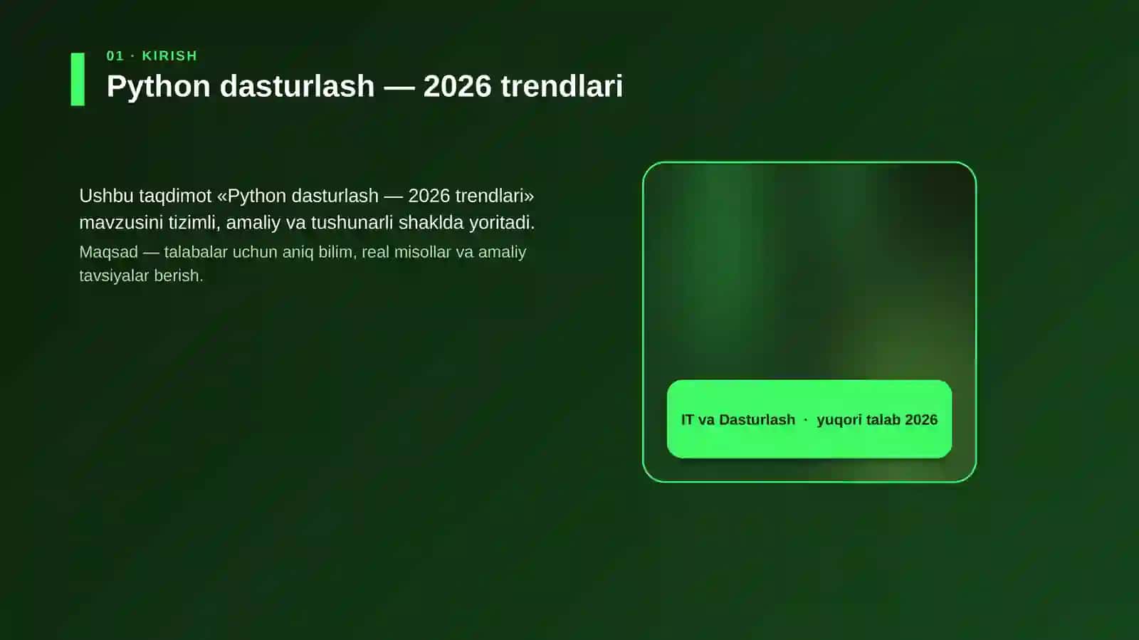 Python dasturlash — 2026 trendlari 4