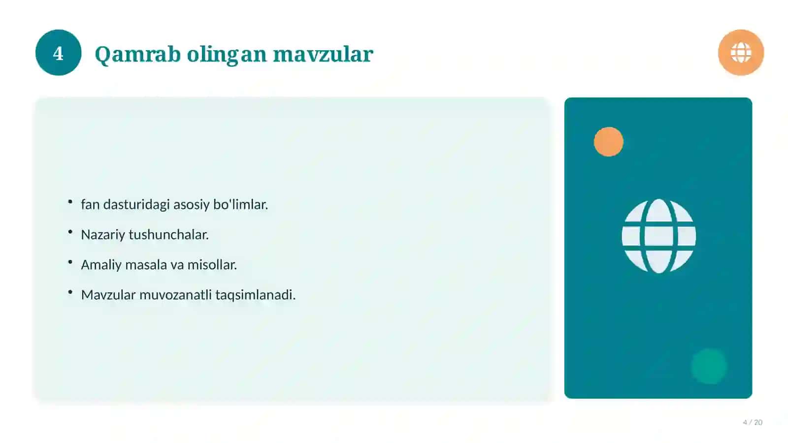 Adabiyot fanidan 10-sinf: test savollari to'plami 4