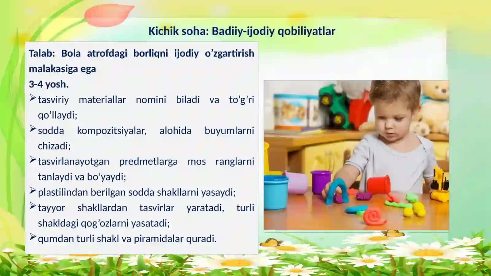 Maktabgacha yoshdagi bolalarni tasviriy qobiliyatlarini ijodkorlik qobiliyatlarini rivojganlik darajasini aniqlash 4