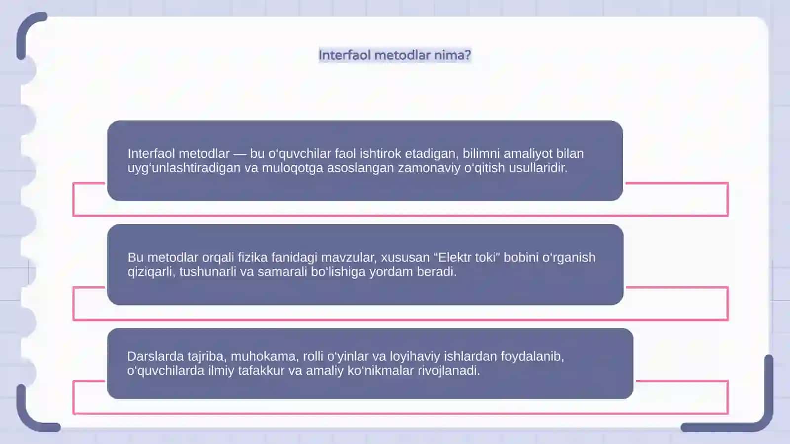 Elektr toki bobini o‘qitishda interfaol metodlar 4