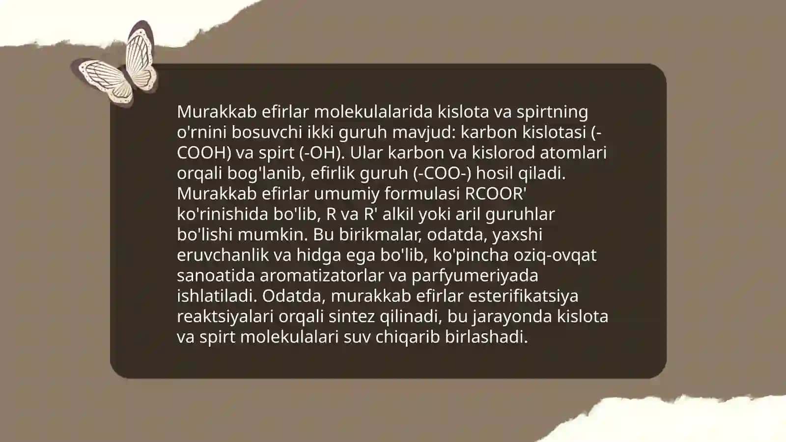 Oddiy efirlar va murakkab efirlar 4