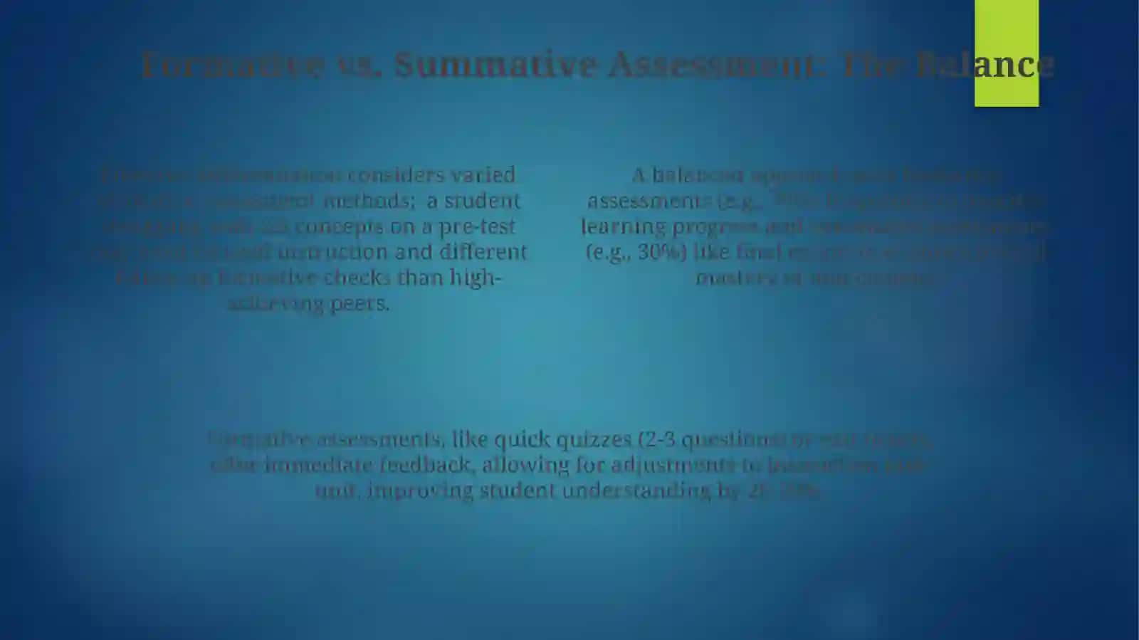 Differentiating Instruction through Varied Assessment Methods 4