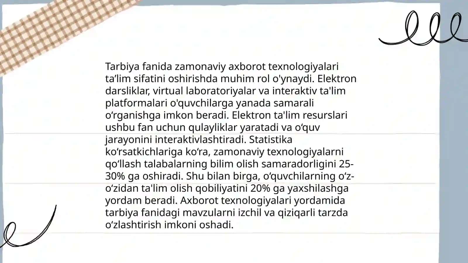 Tarbiya fanini o'qitishda pedagogik texnologiyalardan foydalanish 4