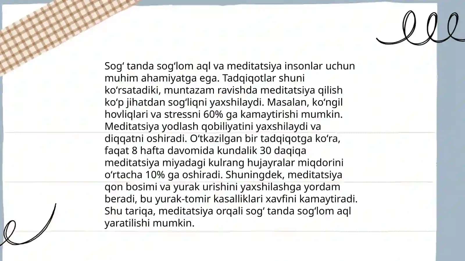 Sogʻ tanda sogʻlom aql 4