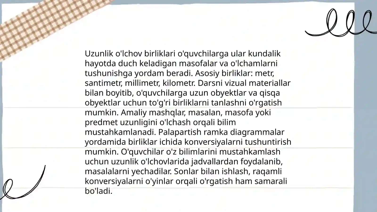 Boshlag'ich sinflarda asosiy miqdorlar va ularni o'lchov birliklarini o'rganish metodikasi 4