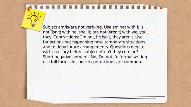 Present Cantinuous or present progressive 4
