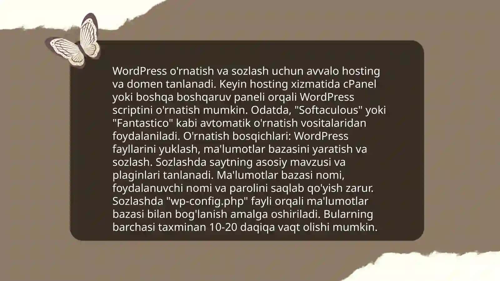 WordPress CMS bilan ishlash 4