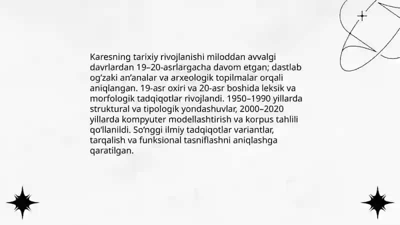 Kares tushunchasi va uning turlari kares kovaklarining tansifi 4