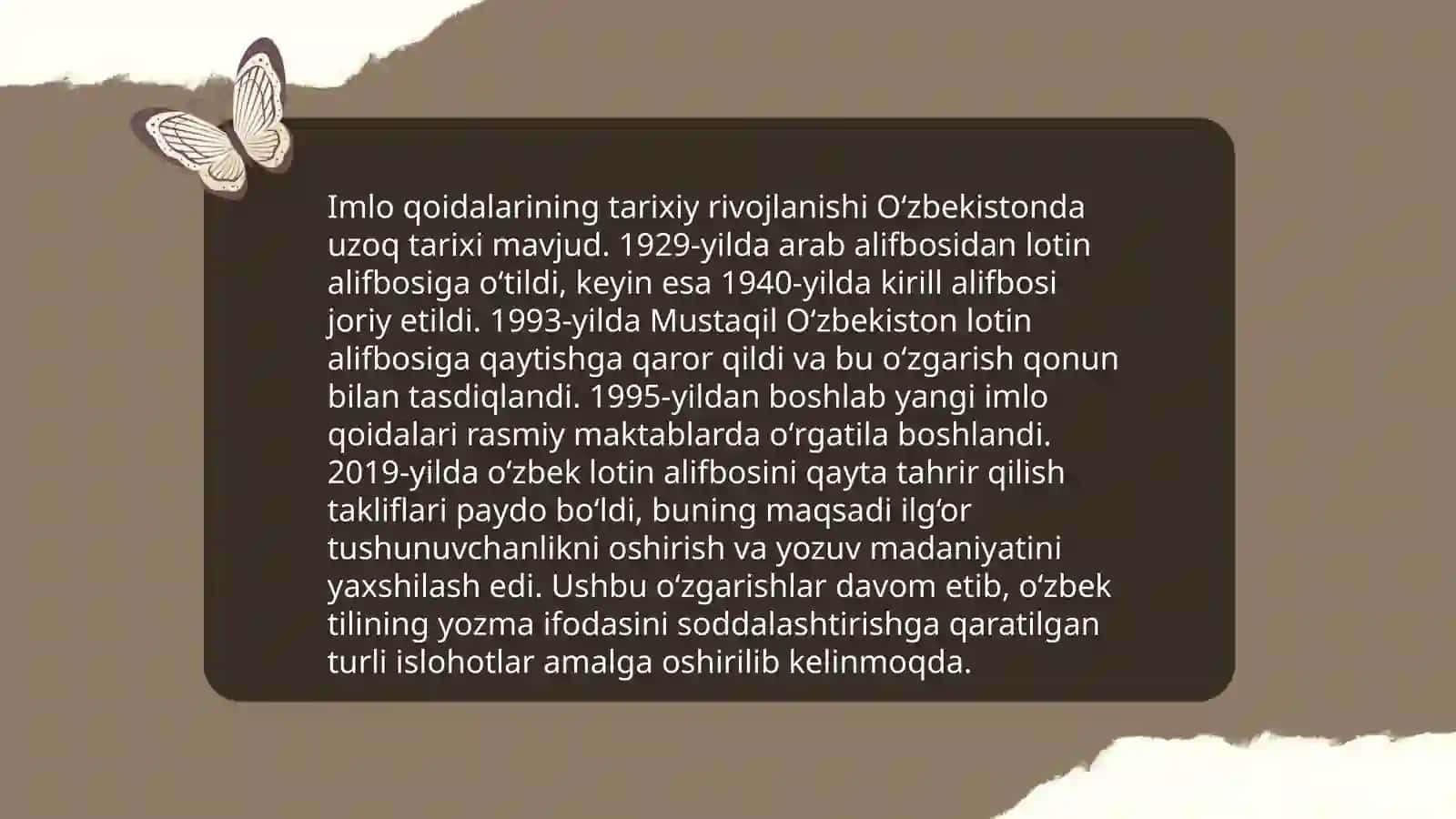 Oʻzbek tilining imlo qoidalari va soha egalarining savodxonligi 4