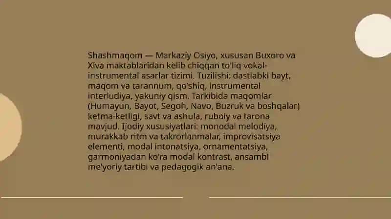 O'zbek mumtoz musiqasi va uningxususiyatlari 4