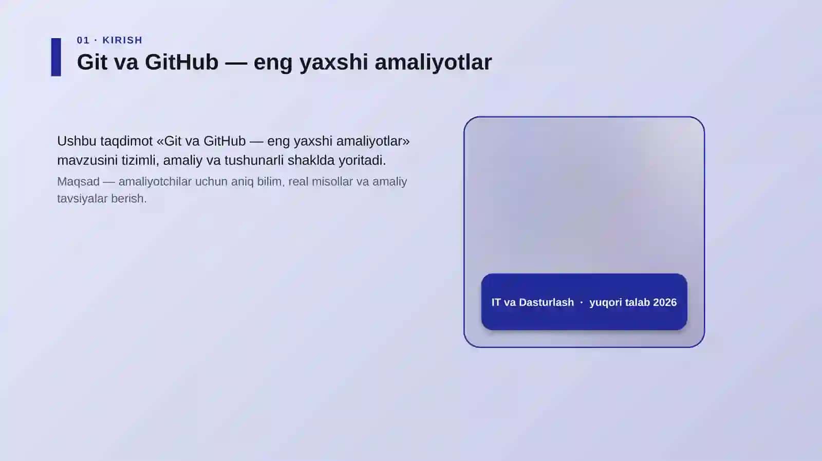 Git va GitHub — eng yaxshi amaliyotlar 4