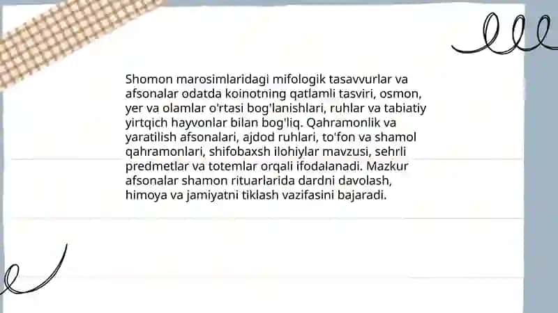 Oʻzbek shomon marosim folklori 4