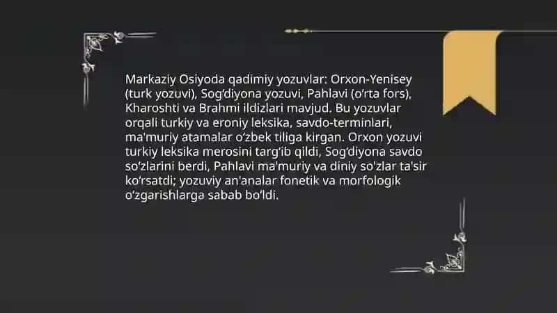 O'zbek yozuvlari tarixidan 4