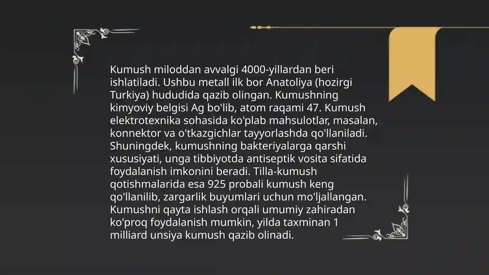 Mis va kumushga oid tajribalar 4