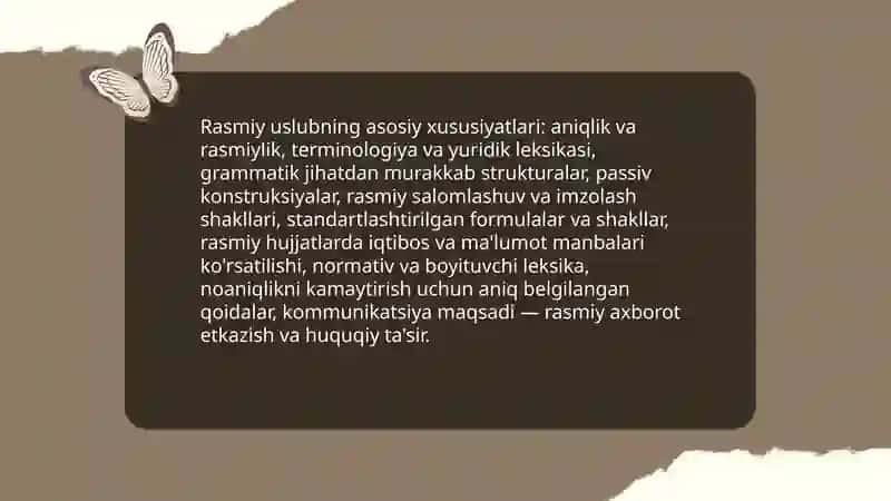 Rasmiy uslub haqida mudot darslik 4