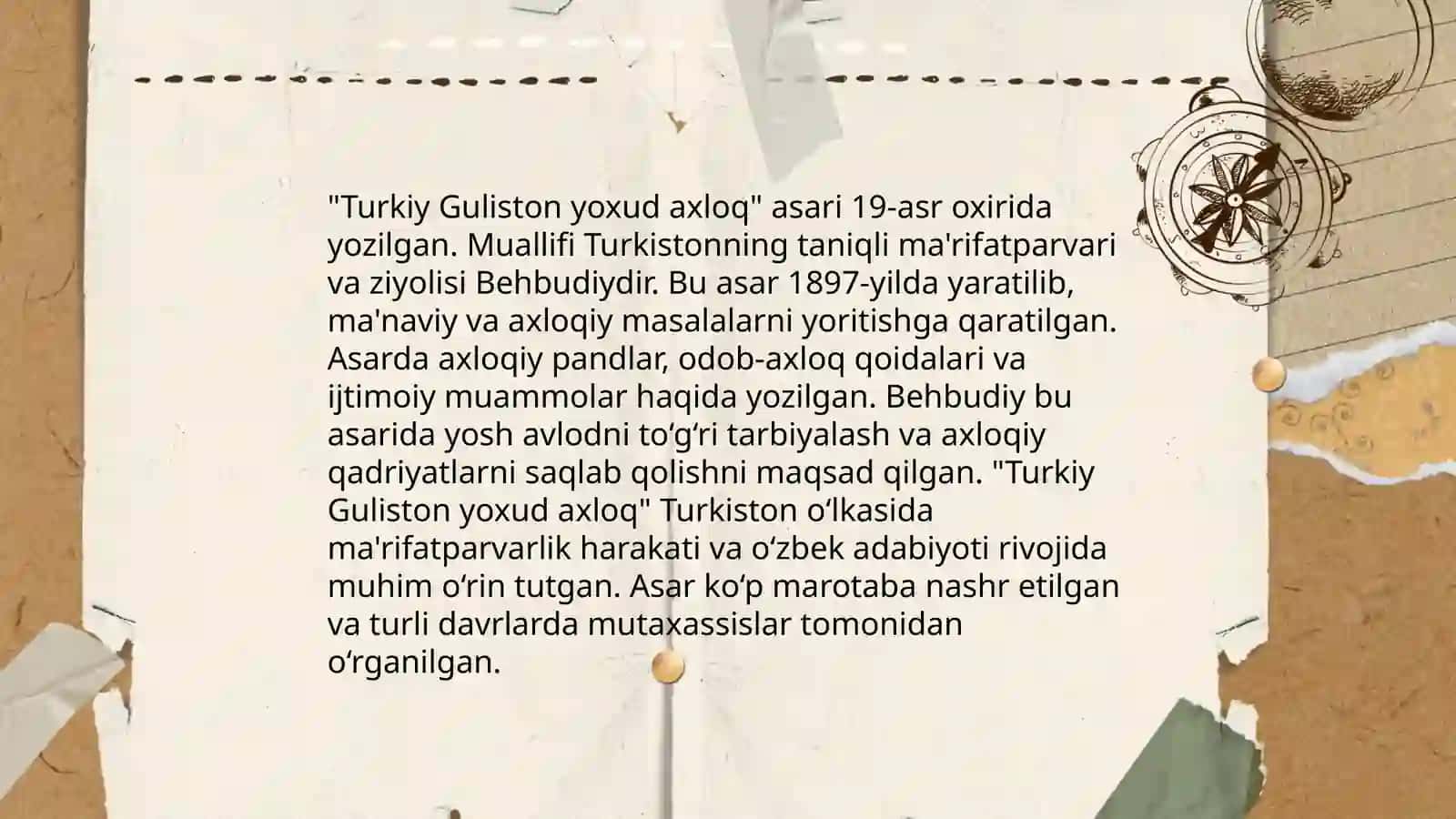 Abdulla Avloniy "Turkiy guliston yoxud axloq" asari haqida 4