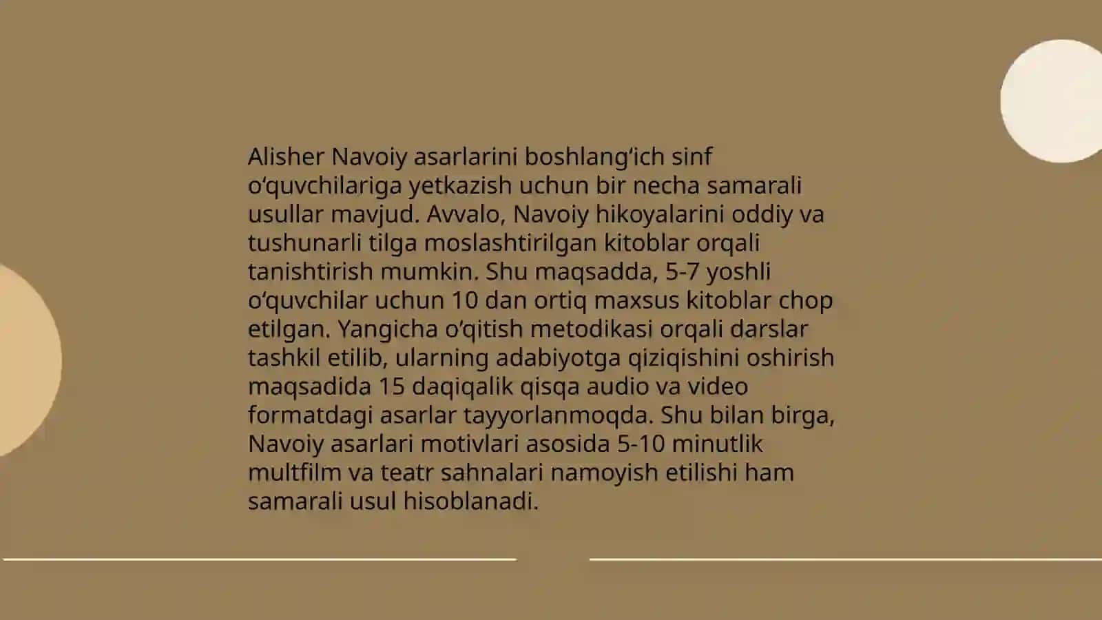 Boshlangʻich ta’limda Alisher Navoiy asarlarini o‘qitish usullari fanining maqsad va vazifalari 4