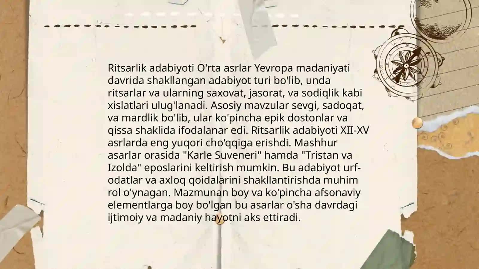 O'rta asrlar G'arb adabiyoti 4