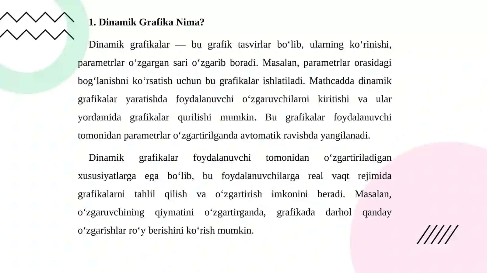 Mathcadda Dinamik Grafika 4