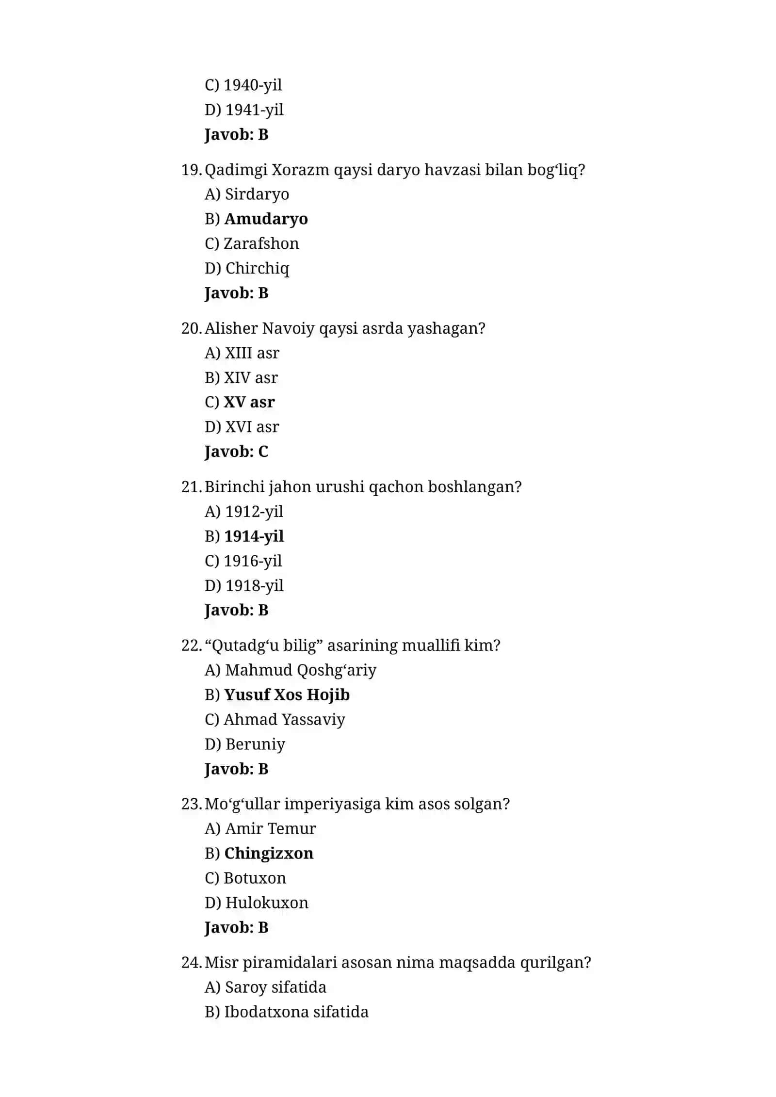 100 ta Aralash Test 4