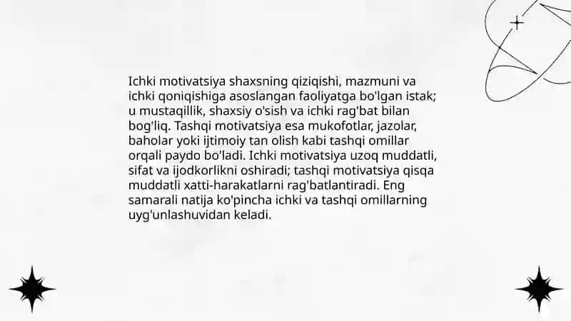 Faoliyat va motivatsiya 4