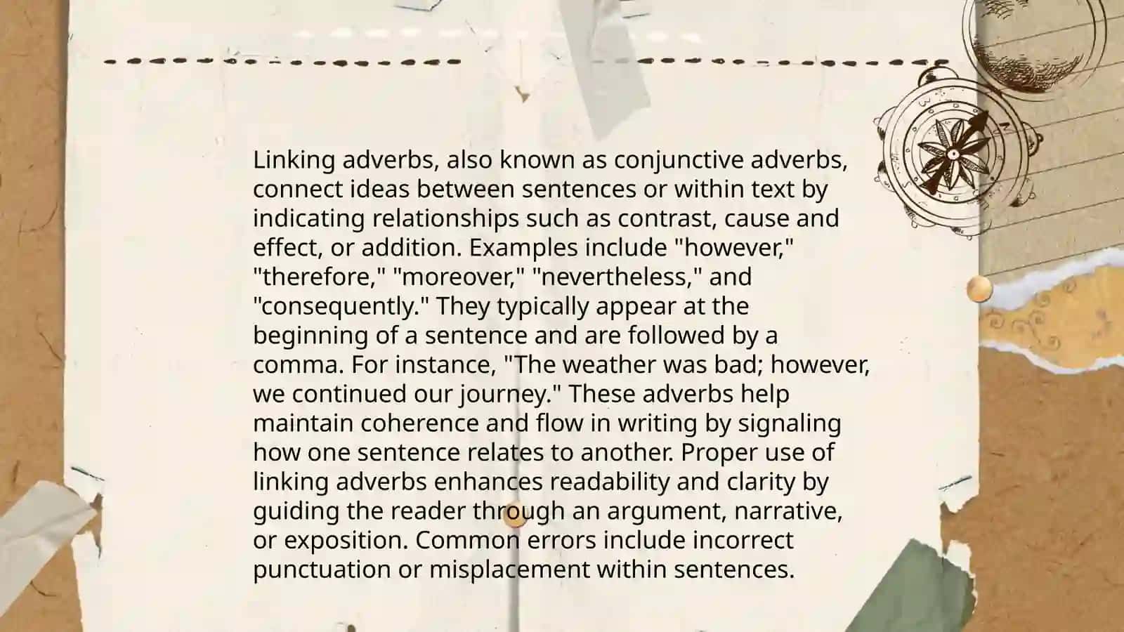 Connecting ideas between and within sentences 4