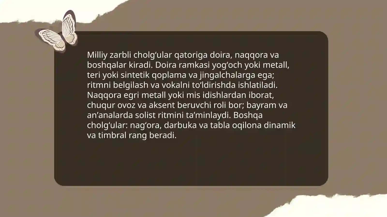 Zarbli cholgʻular 4