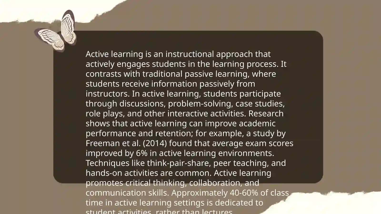 Passive and active learning 4