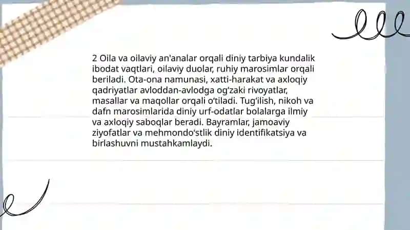 Xalq pedagogikasida diniy tarbiyaning ifodalanishi 4