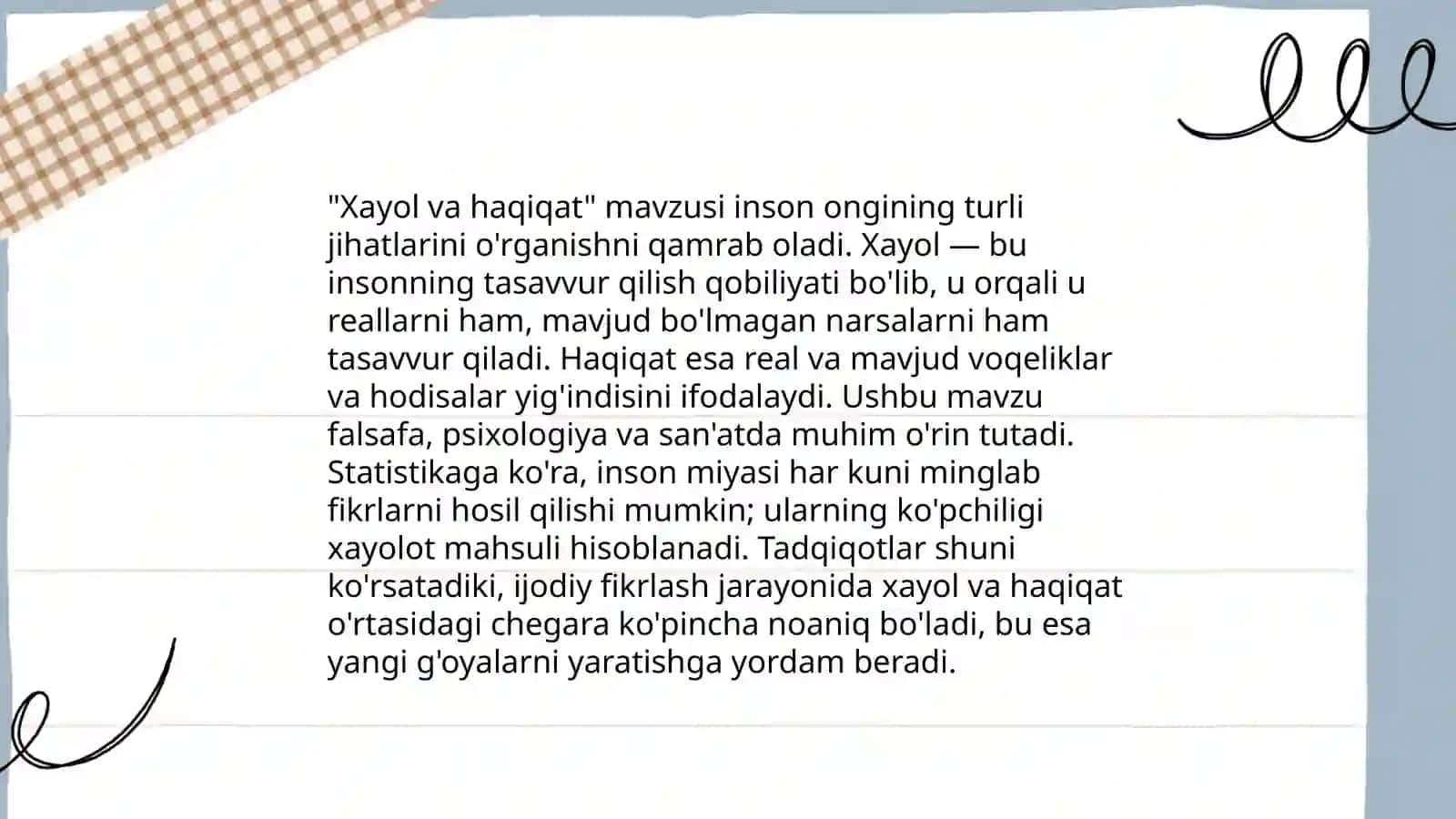 Xayol haqida tushuncha 4
